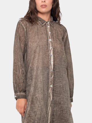 Back Split Cotton Shirt - Baci Fashion