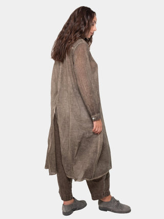 Back Split Cotton Shirt - Baci Fashion