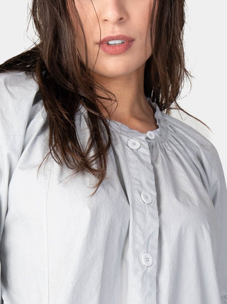 Balloon Sleeve Cotton Peasant Shirt - Baci Fashion