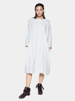 Boat Neck Front Seam Organic Cotton Dress - Baci Fashion