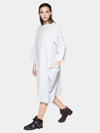 Boat Neck Front Seam Organic Cotton Dress - Baci Fashion