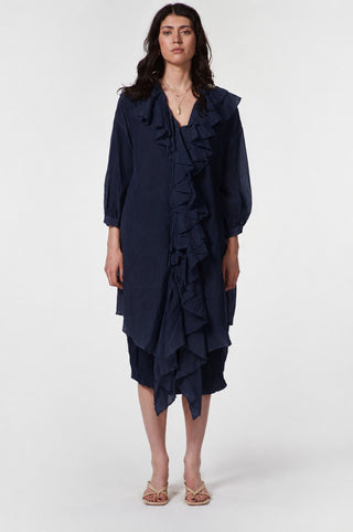 boho-tunic-with-front-ruffles-navy by baci