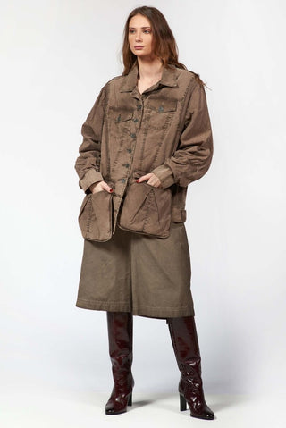 Bomber - Style Jacket with Topstitches - Baci Fashion