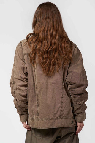 Bomber - Style Jacket with Topstitches - Baci Fashion