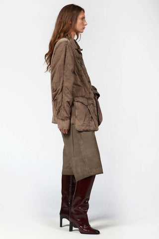 Bomber - Style Jacket with Topstitches - Baci Fashion