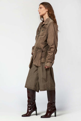 Bomber - Style Jacket with Topstitches - Baci Fashion