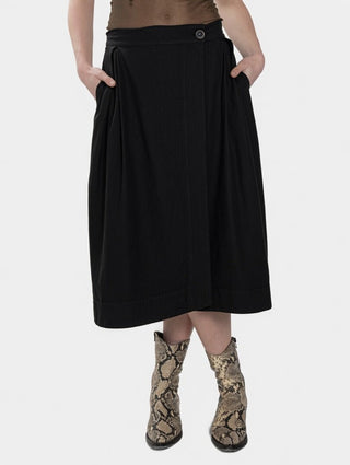 Box Pleated Midi Skirt - Baci Fashion