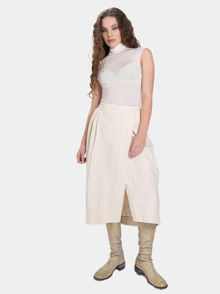 Box Pleated Midi Skirt - Baci Fashion