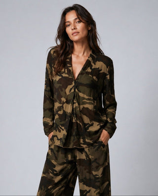 Camo Blouse - Baci Fashion