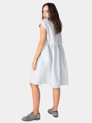 Cap Sleeve Organic Cotton V-Neck Dress - Baci Fashion