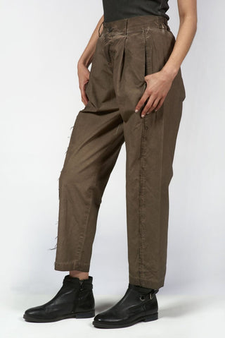 Chino Pants with Raw Edge Details - Baci Fashion