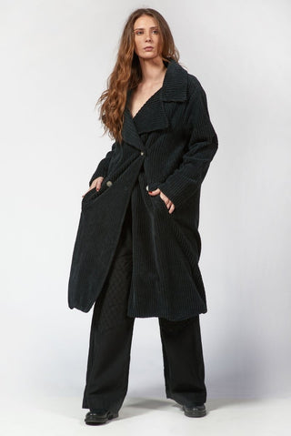 Corduroy Long Coat - Baci Fashion