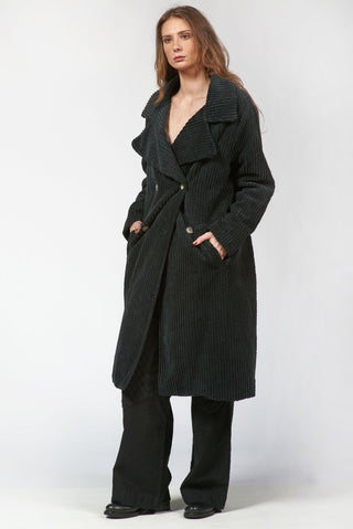 Corduroy Long Coat - Baci Fashion