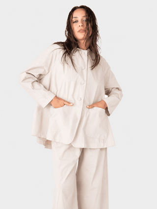Cotton 4 Button Swing Jacket - Baci Fashion