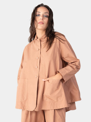 Cotton 4 Button Swing Jacket - Baci Fashion