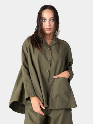 Cotton 4 Button Swing Jacket - Baci Fashion