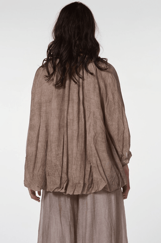 Cotton Balloon Shirt with Raglan Sleeves - Baci Fashion