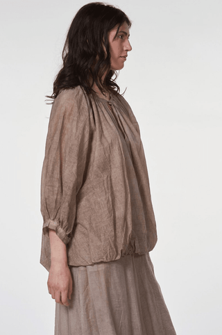 Cotton Balloon Shirt with Raglan Sleeves - Baci Fashion
