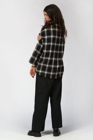 Cotton Blend Plaid T-Shirt - Baci Fashion
