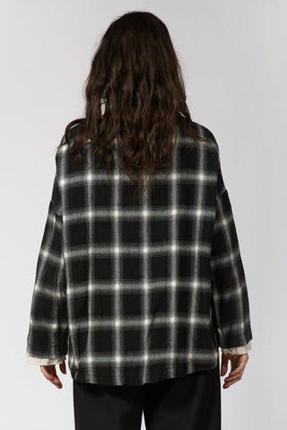 Cotton Blend Plaid T-Shirt - Baci Fashion