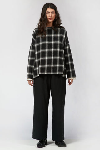 Cotton Blend Plaid T-Shirt - Baci Fashion