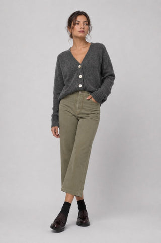Cotton Corduroy Straight Leg Pant - Baci Fashion