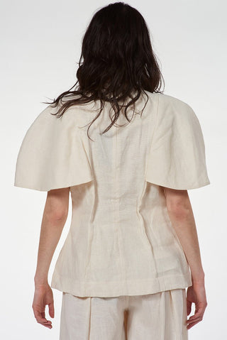 Cotton Linen Cape - Sleeve Jacket - Baci Fashion