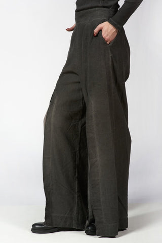 Cotton - Linen Front - Slit Pants - Baci Fashion