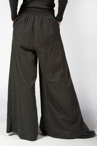 Cotton - Linen Front - Slit Pants - Baci Fashion