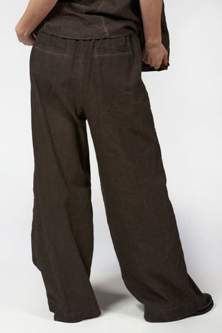 Cotton - Linen Palazzo Pants - Baci Fashion