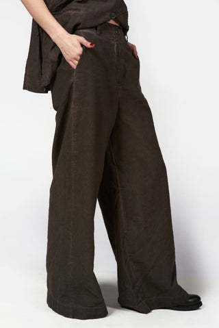 Cotton - Linen Palazzo Pants - Baci Fashion