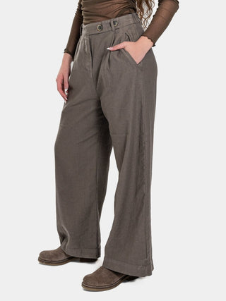 Cotton-Linen Palazzo Trousers - Baci Fashion