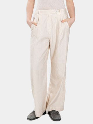 Cotton - Linen Palazzo Trousers - Baci Fashion