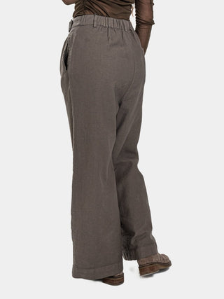 Cotton-Linen Palazzo Trousers - Baci Fashion