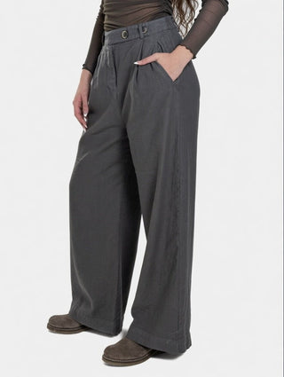 Cotton-Linen Palazzo Trousers - Baci Fashion