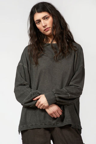 Cotton Oversized Sweatshirt - Baci Fashion