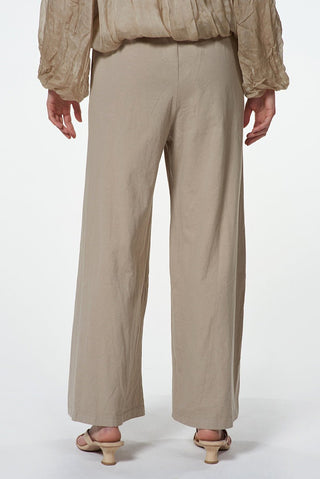 Cotton Palazzo Trousers with Drawstring Waist - Baci Fashion