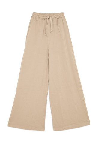 Cotton Palazzo Trousers with Drawstring Waist - Baci Fashion