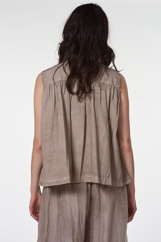 Cotton Sleeveless Shirt - Baci Fashion
