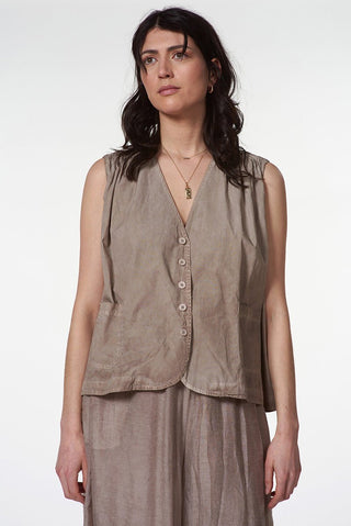 Cotton Sleeveless Shirt - Baci Fashion