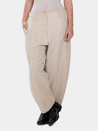 Cotton Trousers with Cuts - Baci Fashion