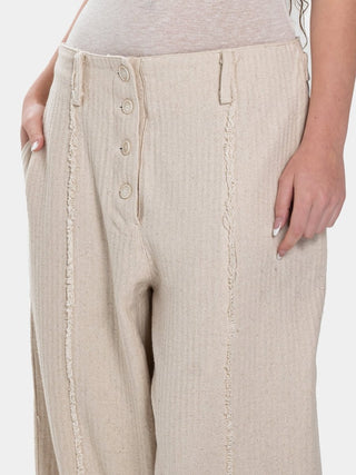 Cotton Trousers with Cuts - Baci Fashion