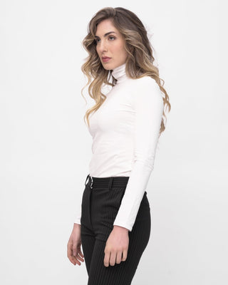 Cowl-Turtleneck Long Sleeve T-Shirt - Baci Fashion