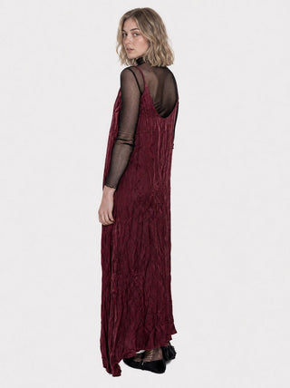 Crinkled Satin Slip Dress - Baci Fashion