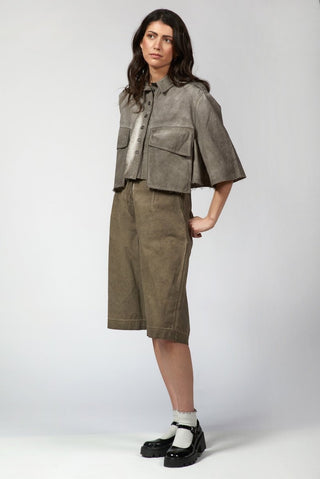 Cropped Jacket with Large Pockets - Baci Fashion