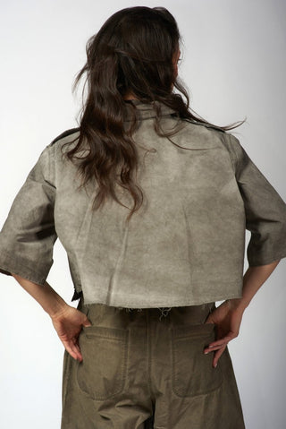 Cropped Jacket with Large Pockets - Baci Fashion