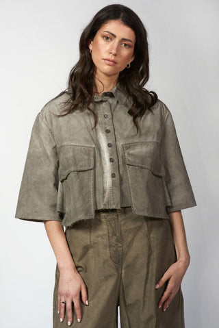 Cropped Jacket with Large Pockets - Baci Fashion