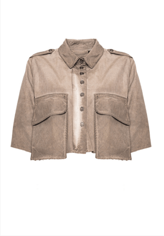 Cropped Jacket with Large Pockets - Baci Fashion