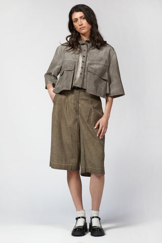 Cropped Jacket with Large Pockets - Baci Fashion