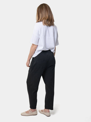 Cropped Leg Elastic Tie Waist Joggers - Baci Fashion